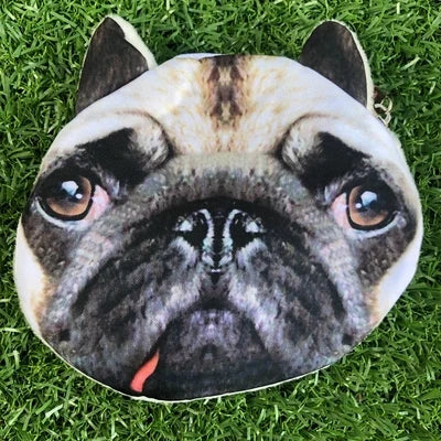 Animal Fidget pouch with Zip - Soft Sensory PUG Small