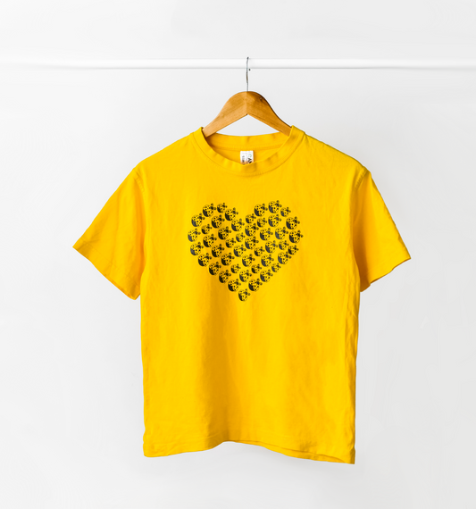 Adult T-Shirt Yellow Ladybugs