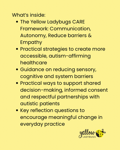 The Yellow Ladybugs CARE Framework: A Guide for Healthcare Professionals Caring for Autistic Women, Girls and Gender-Diverse People