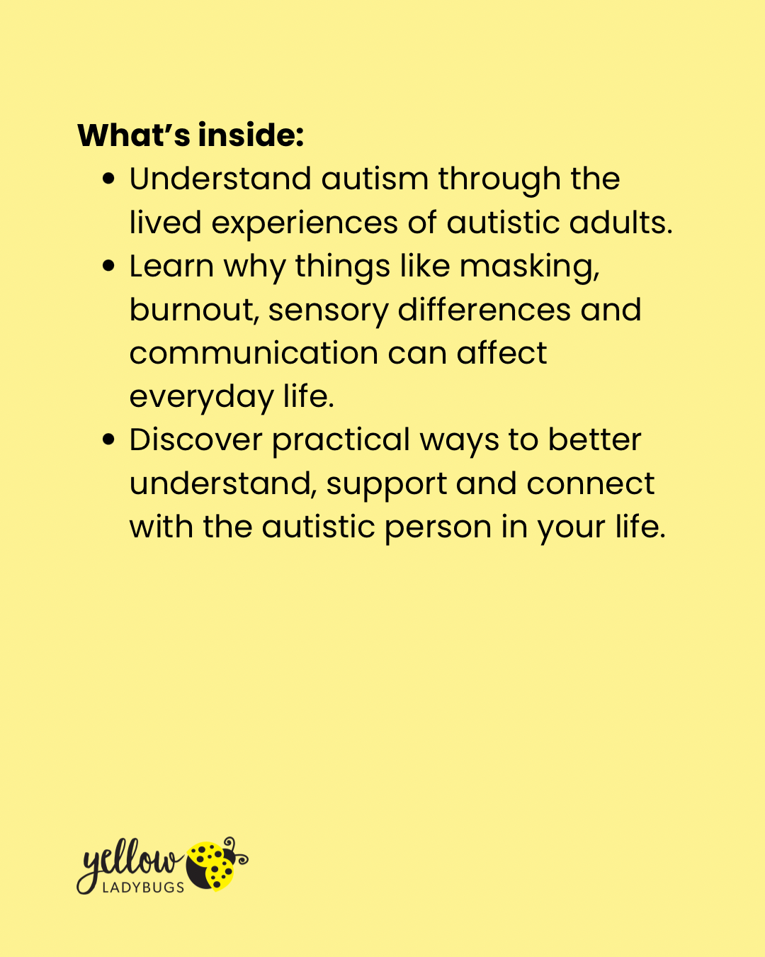 So, You Know an Autistic Adult