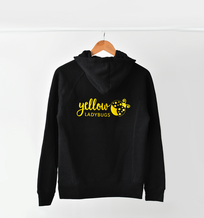 Adults Yellow Ladybugs Zip Up Branded Hoodie