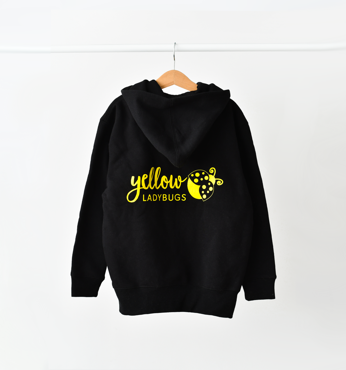 Kids Yellow Ladybugs Branded Hoodie