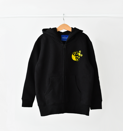 Kids Yellow Ladybugs Zip Up Branded Hoodie