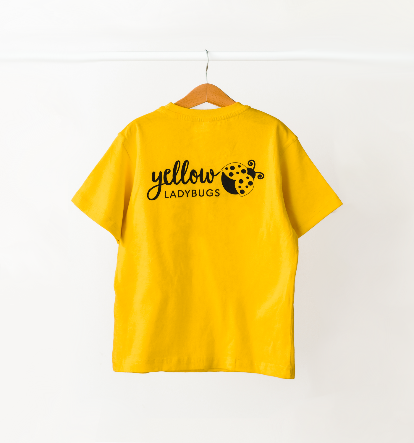 Children's T-Shirt Yellow Ladybugs