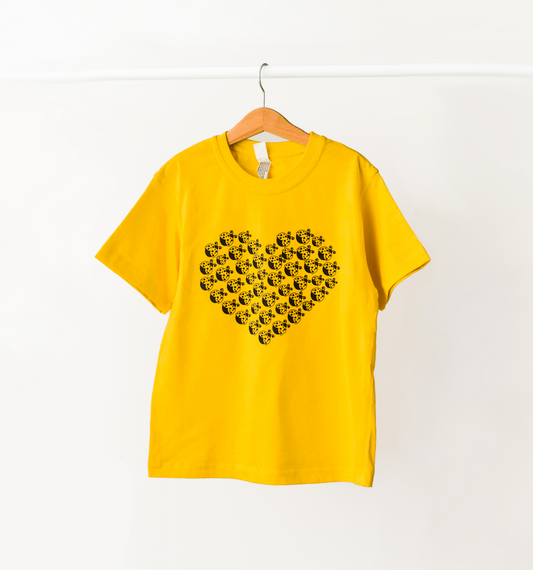 Children's T-Shirt Yellow Ladybugs