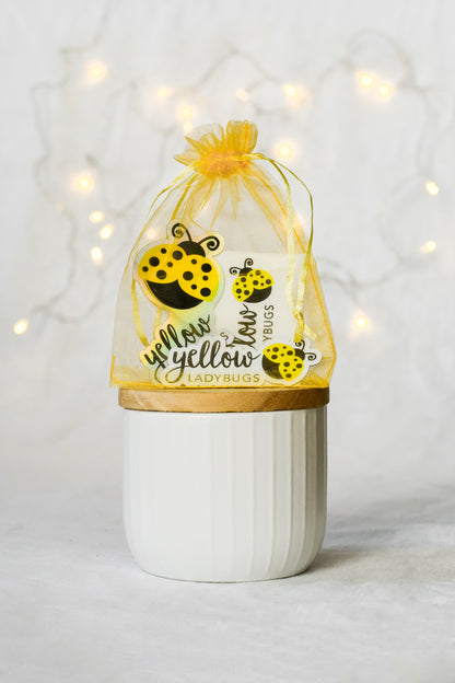 Yellow Ladybugs Magnet - small/medium